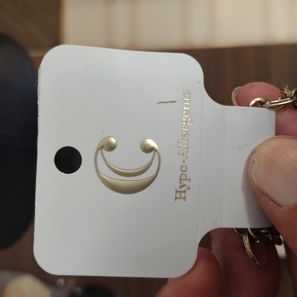 Charming Charlie Gold and Red Gem Necklace - Picture 2 of 3